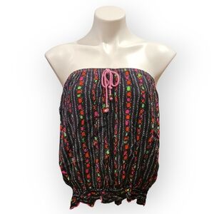 Solemio Womens Medium Black Tube Top